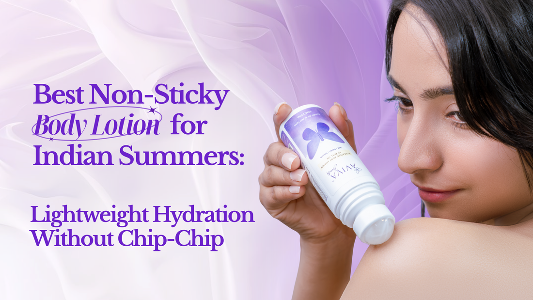 Aviva roll-on body lotion for Indian summers, lightweight hydration without the chip-chip feel