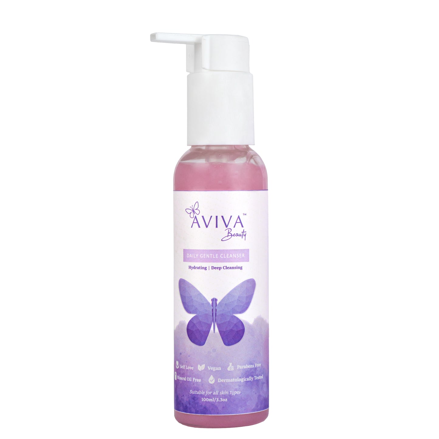 Aviva Beauty’s Daily Gentle Cleanser - | Water Based Formulation | Hydrating | Deep Cleansing | Fragrance Free | Paraben-free | Mineral Oil-free