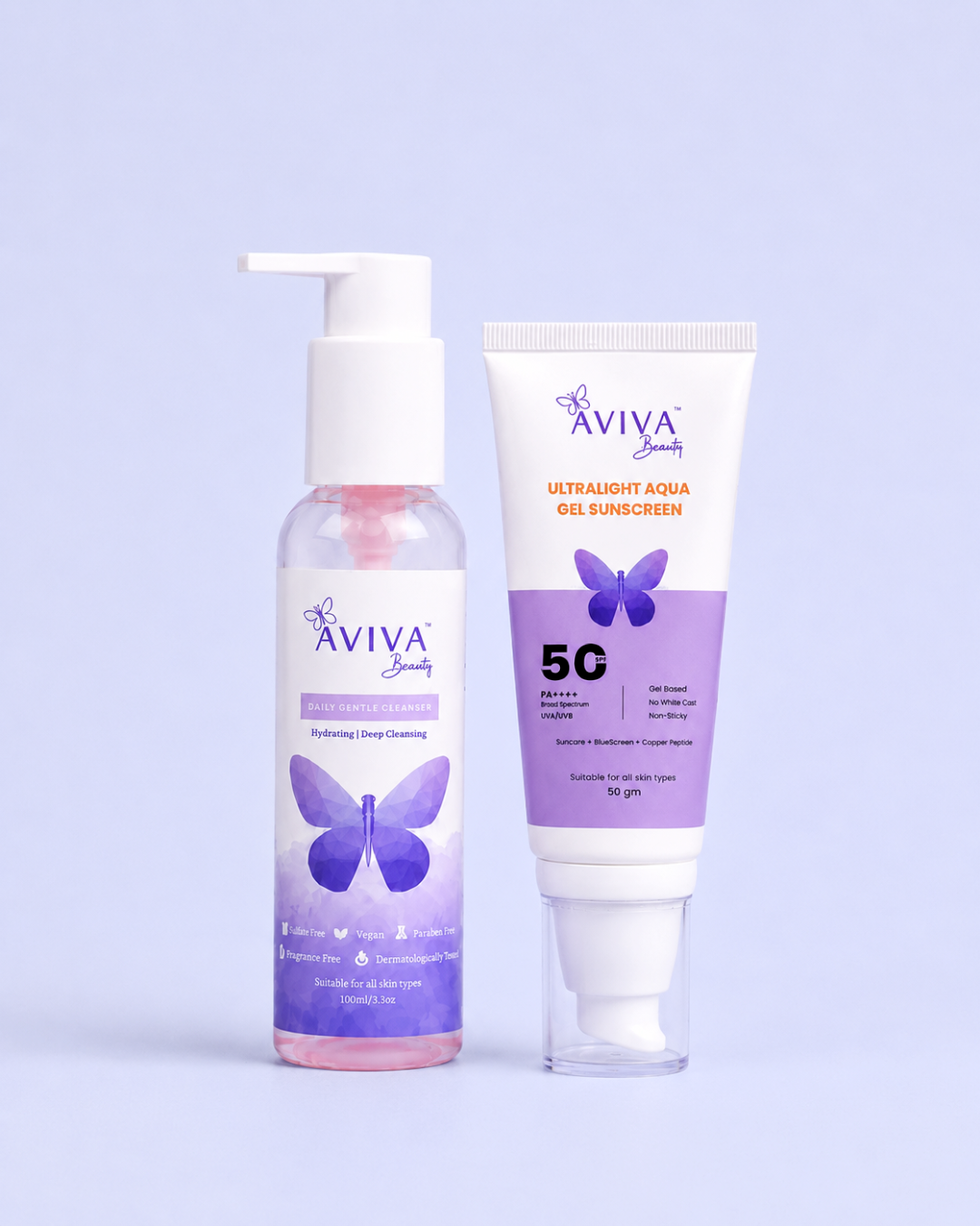 AM Sorted Edit | Daily Gentle Cleanser + Ultralight Aqua Gel Sunscreen SPF 50 PA++++ Combo