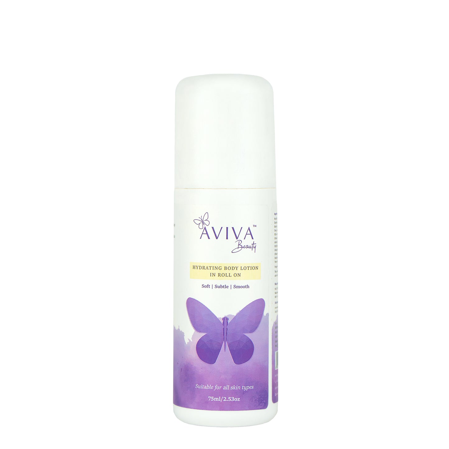 Aviva Beauty’s Aquaporin Rich 24-Hr Hydrating Body Lotion in Roll On - | Skin Repairing Formulation | Non-Sticky | Non-Sweaty | Lightweight | Moisturizing | Paraben-free | Mineral Oil-free