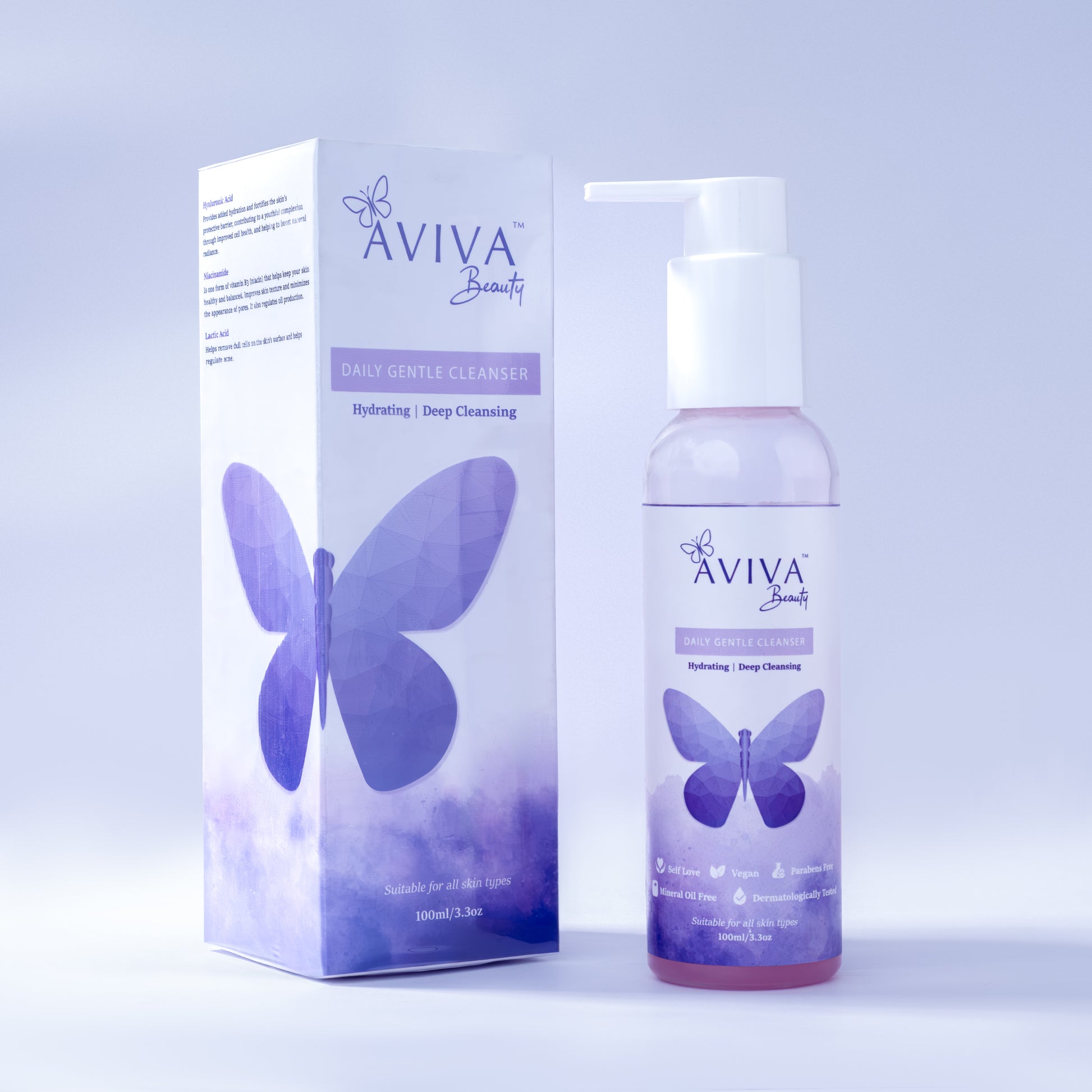 Aviva Beauty Daily Gentle Cleanser with 14 Actives