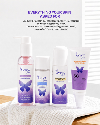 Glow Defence Duo | 2-in-1 Crème Skin Toner + Ultralight Aqua Gel Sunscreen SPF 50 PA++++