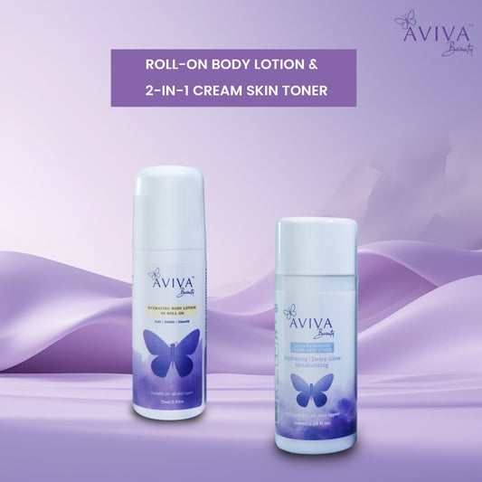 Aviva Beauty’s Hydrating Body Lotion in Roll On |  Crème Skin Toner