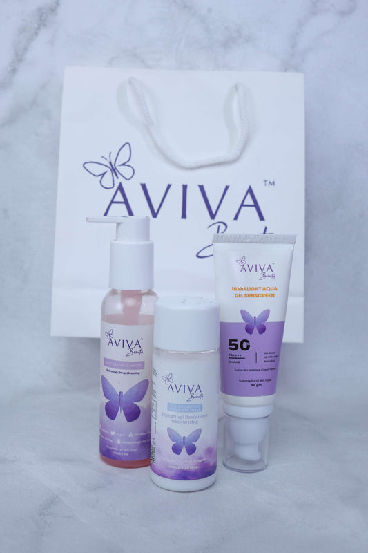 Aviva Beauty's Holi Recovery Skincare Range | Trio Pack of Cleanser, Toner and Sunscreen