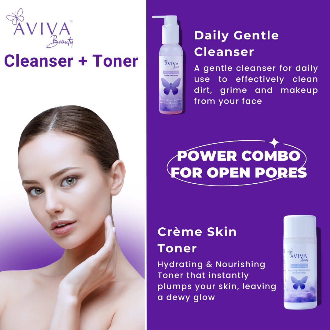Aviva Beauty's Daily Gentle Cleanser | Crème Skin Toner