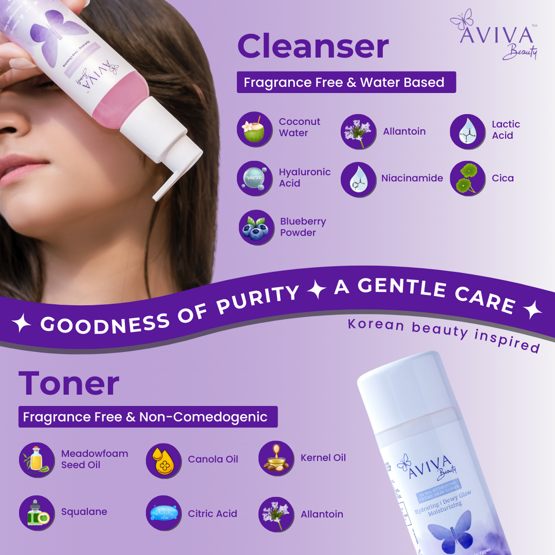 Aviva Beauty's Daily Gentle Cleanser | Crème Skin Toner